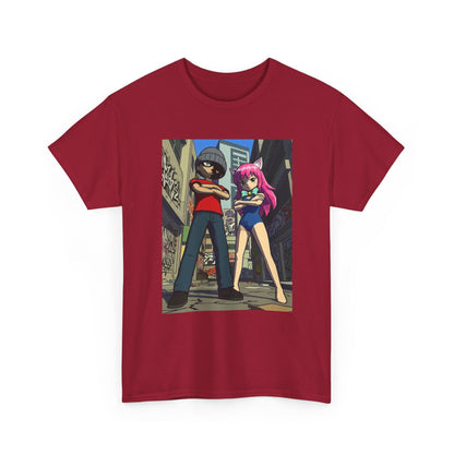 Urban Duo Standoff In Graffiti Alley Tee