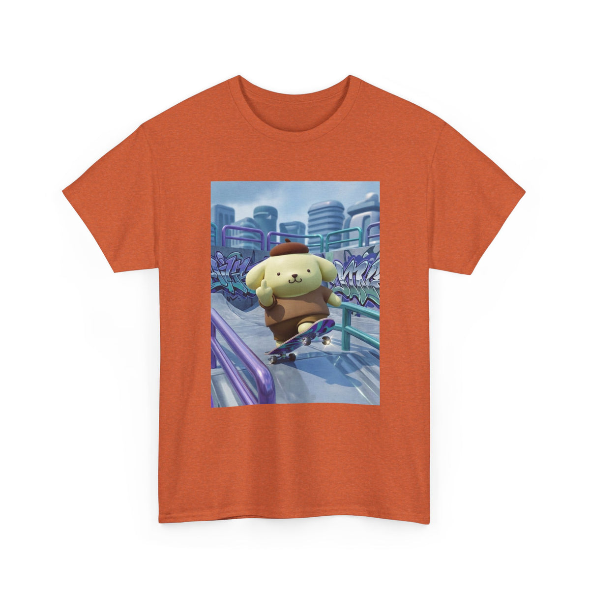 Pompompurin Flipping Off On Skateboard
