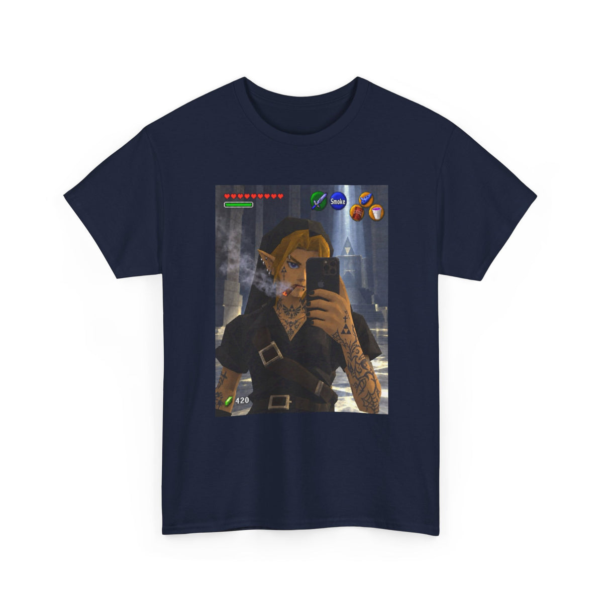 Edgy Link Smoking Selfie Tee