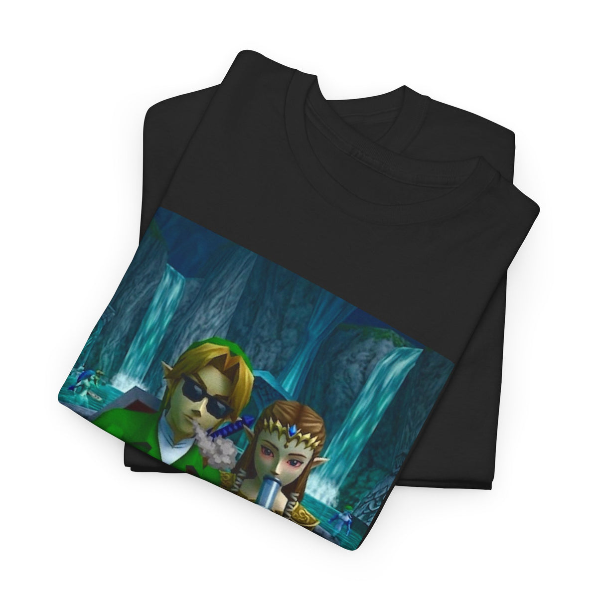 Link And Zelda Sharing A Smoke Tee