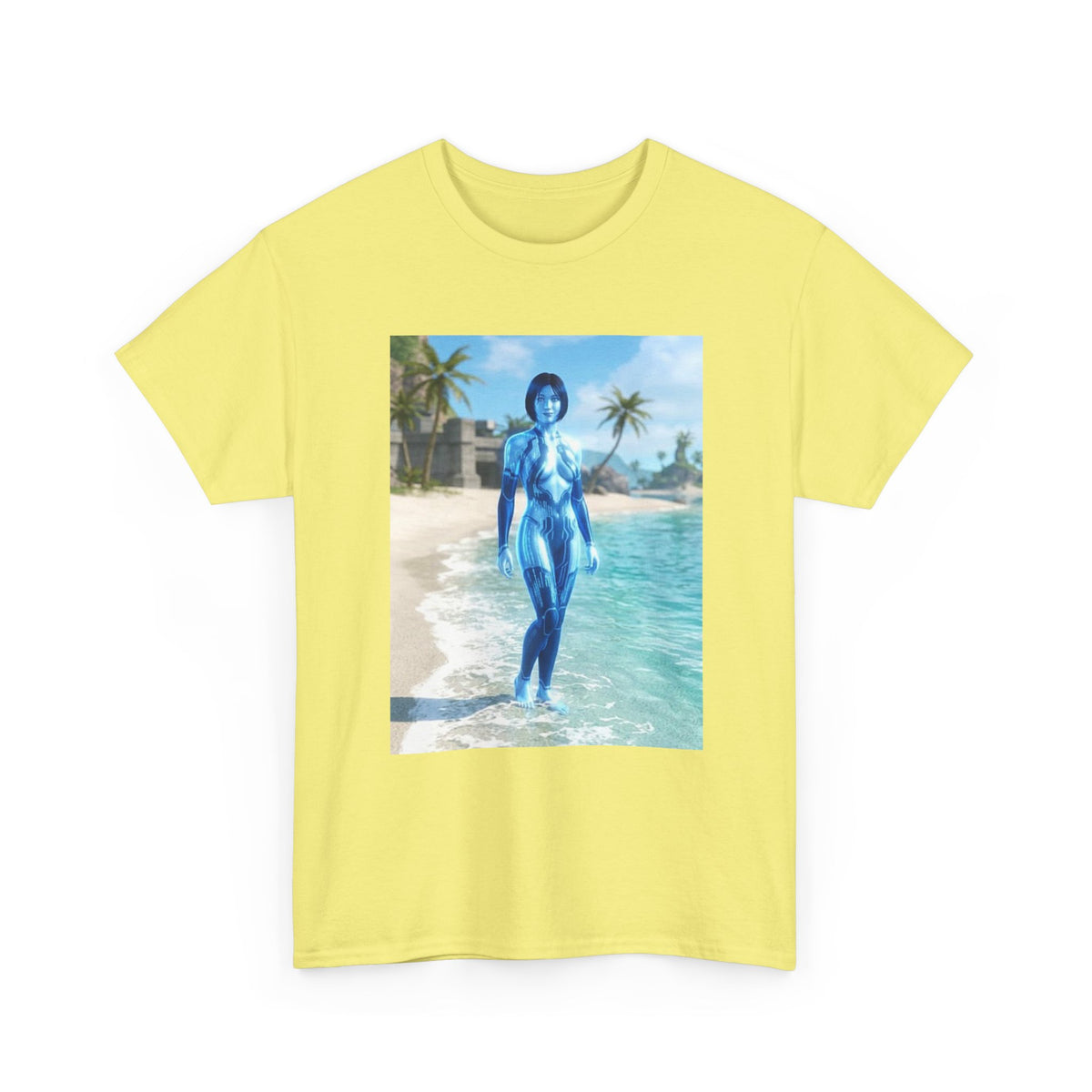 Cortana On Tropical Beach Tee