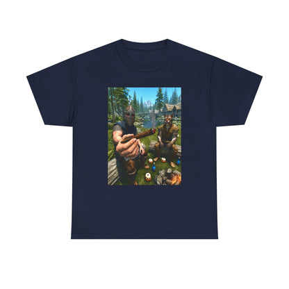Dragonborn Khajiit Blazing In Skyrim Tee