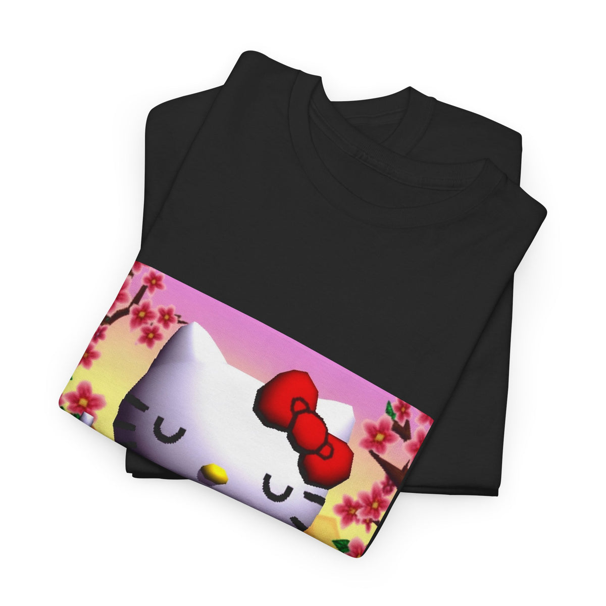 Kitty Meditating and Flipping Bird Tee
