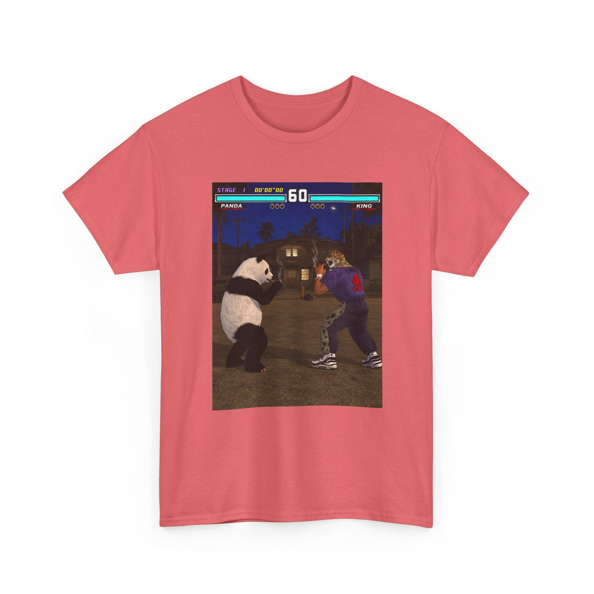 Panda And King Smoking Cigars Street Fight Tee