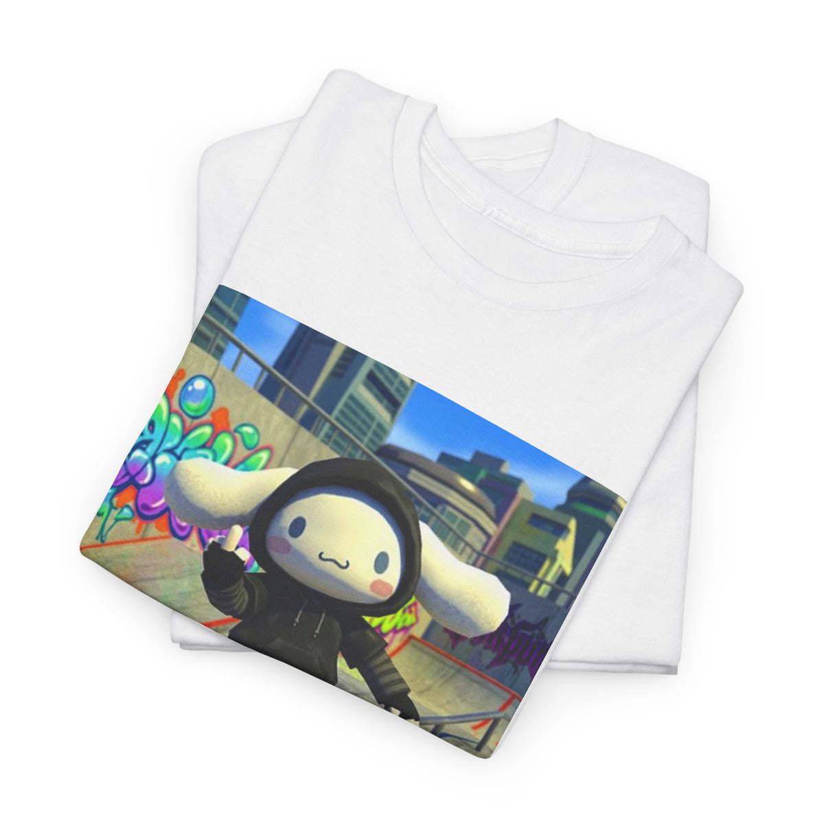 Edgy Cinnamoroll Skater Flipping Off Tee