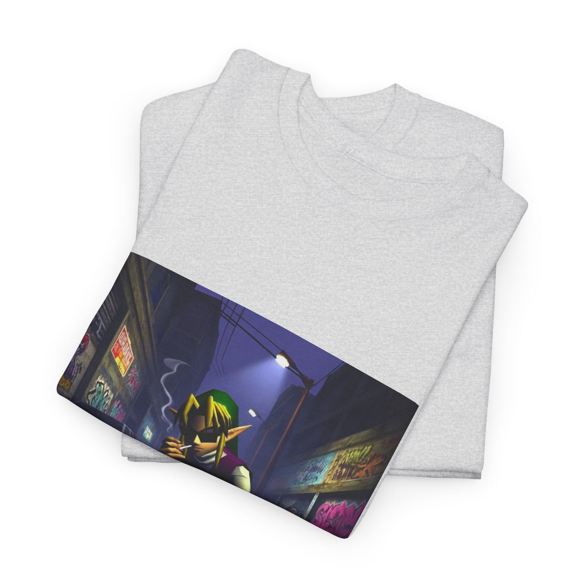 Streetwise Elf Smoking In Alley Tee