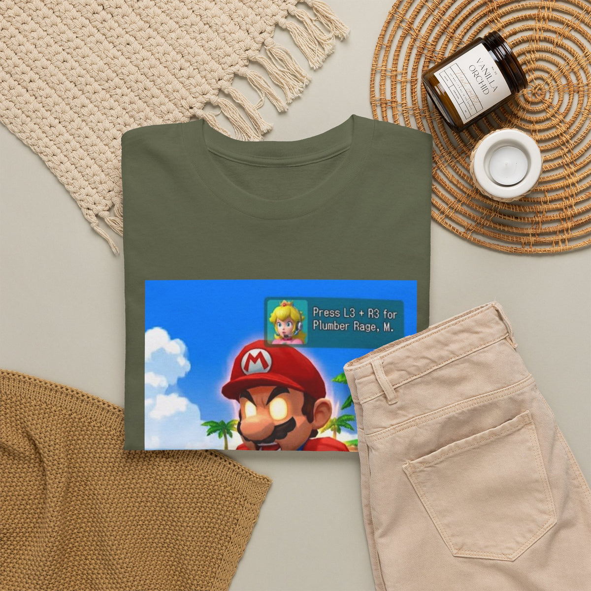 Mario's Plumber Rage Beach Tee
