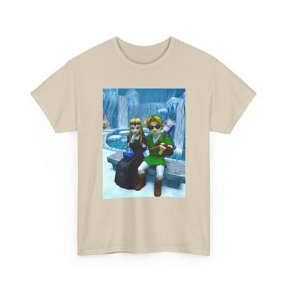 Link And Dark Zelda Chilling In Zora's Domain