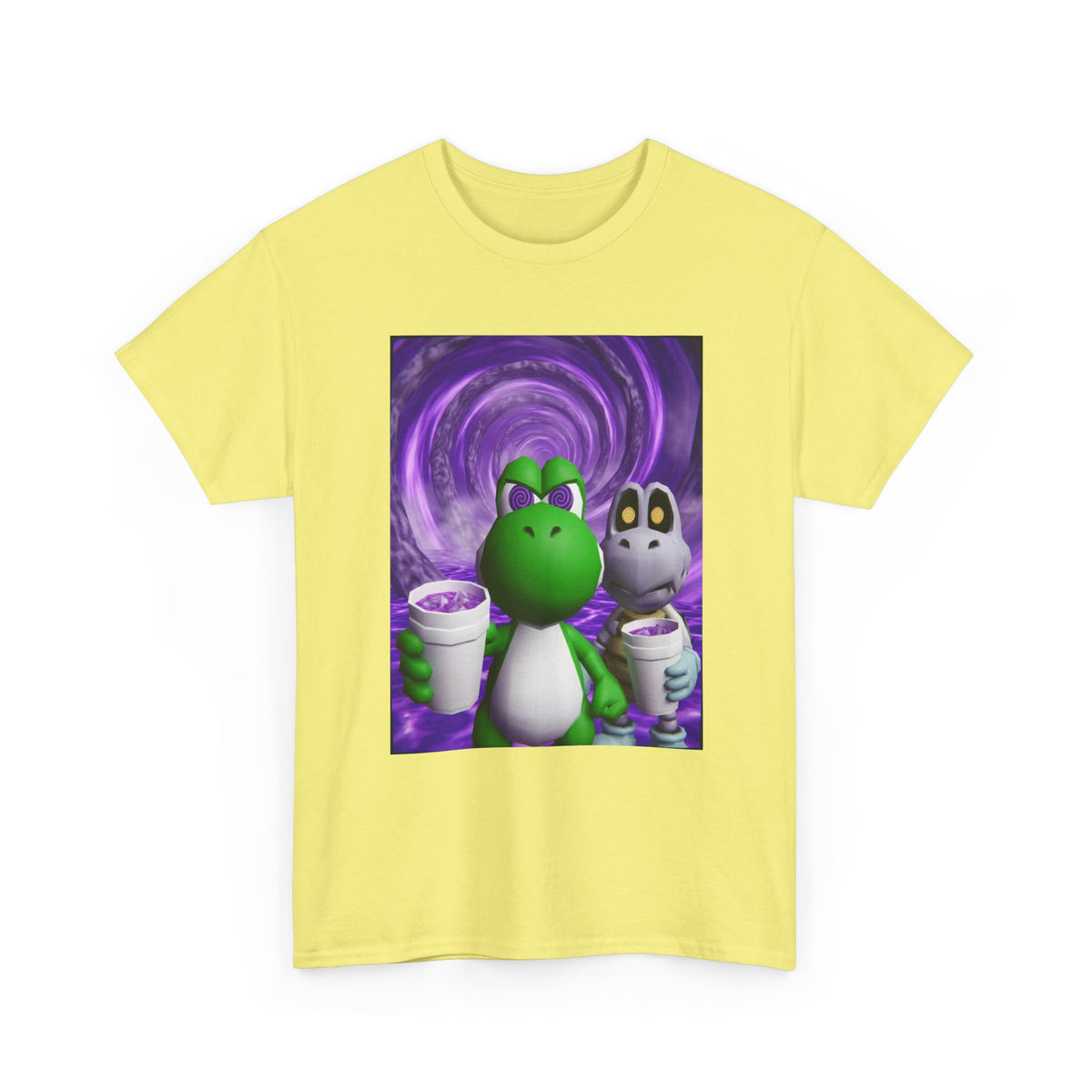 Yoshi And Dry Bones Sippin' Purple