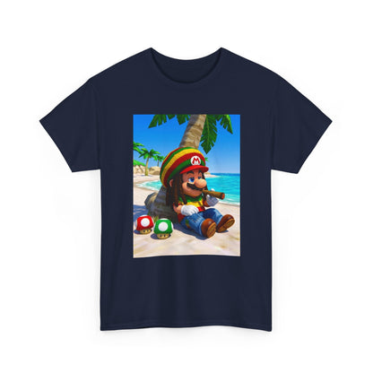 Rasta Mario Chilling On Beach Tee