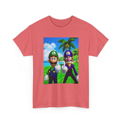 Luigi and Waluigi Flipping The Bird Tee