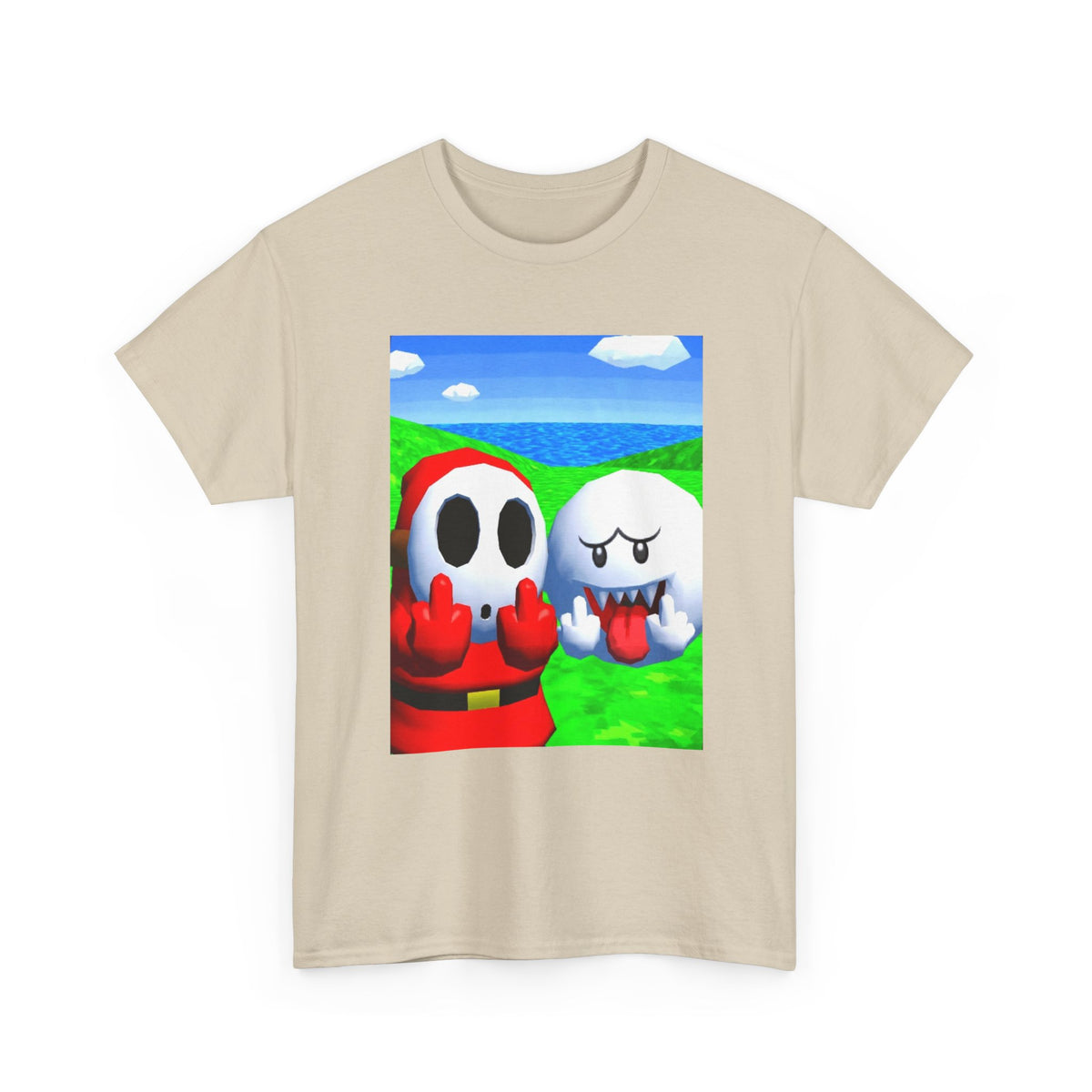 Shy Guy And Boo Flipping Off Tee (Design 5)