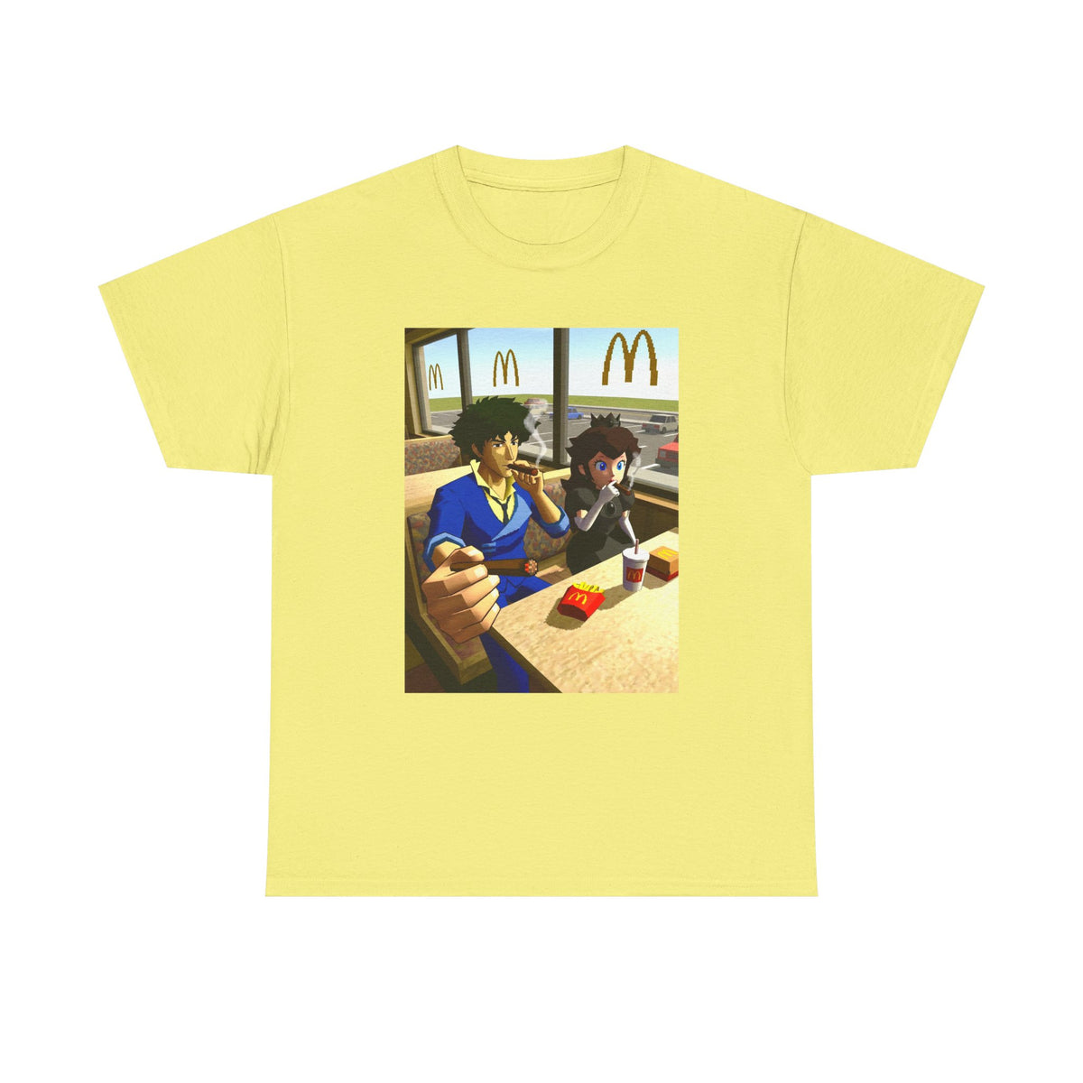 Spike Spiegel And Bowser Jr. Smoking Tee