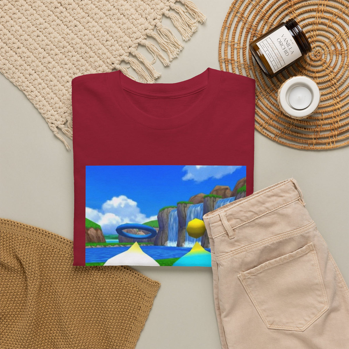Chao Flipping Off On Green Hills Tee