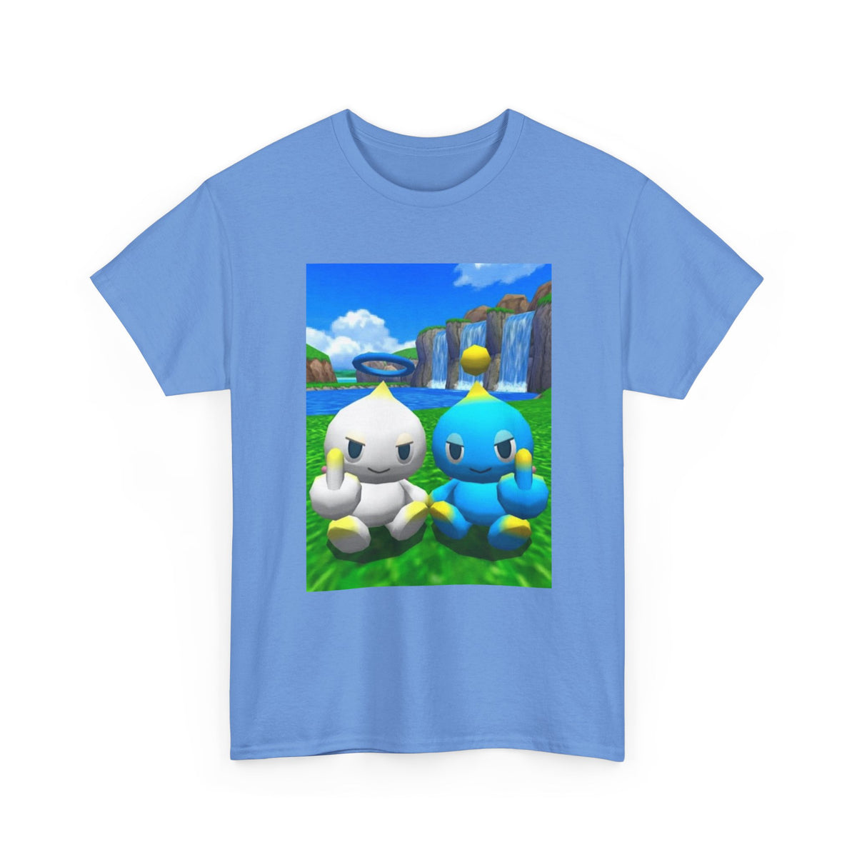 Chao Flipping Off On Green Hills Tee