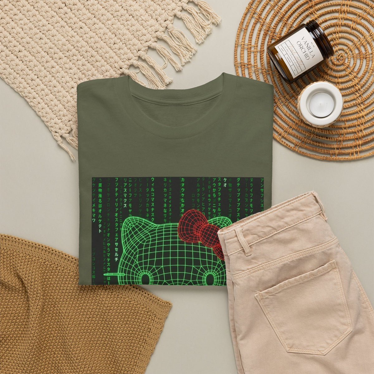 Cyber Hello Kitty Flips The Bird Tee