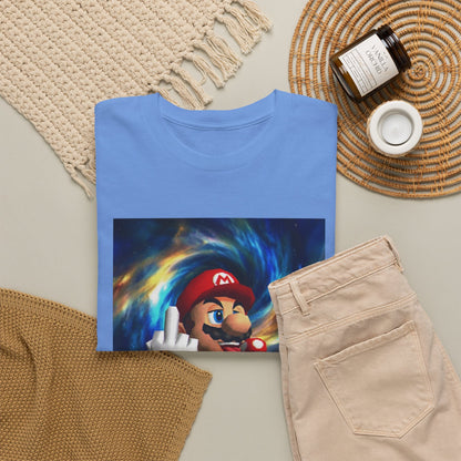 Mario Showing Middle Finger With Mushroom