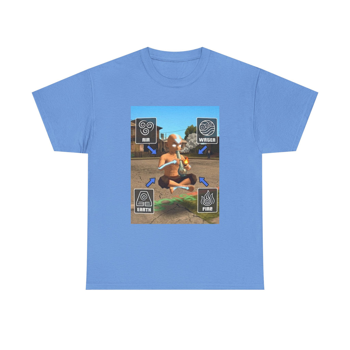 Avatar Character Floating While Smoking Bong Tee