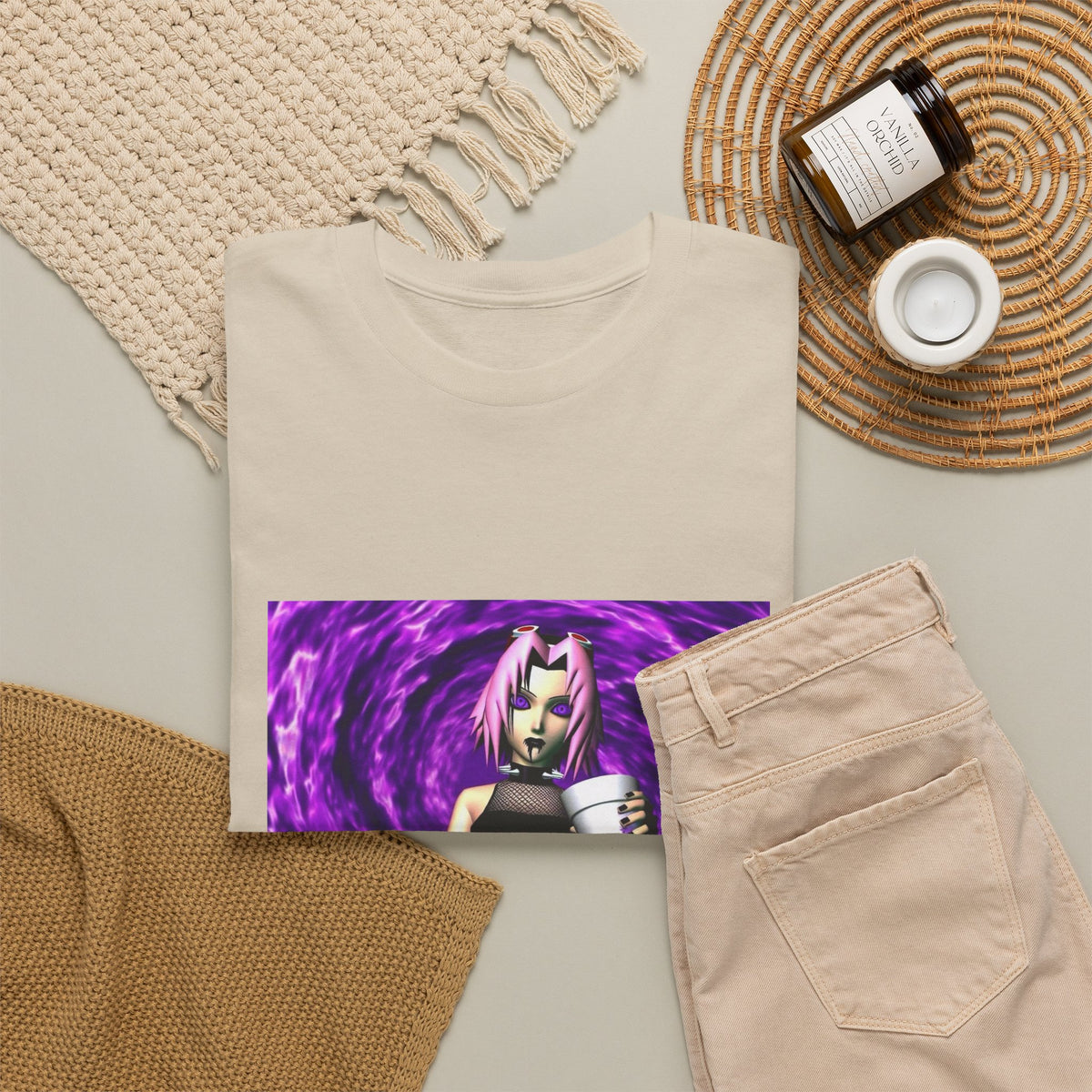 Goth Sakura With Purple Drank Tee