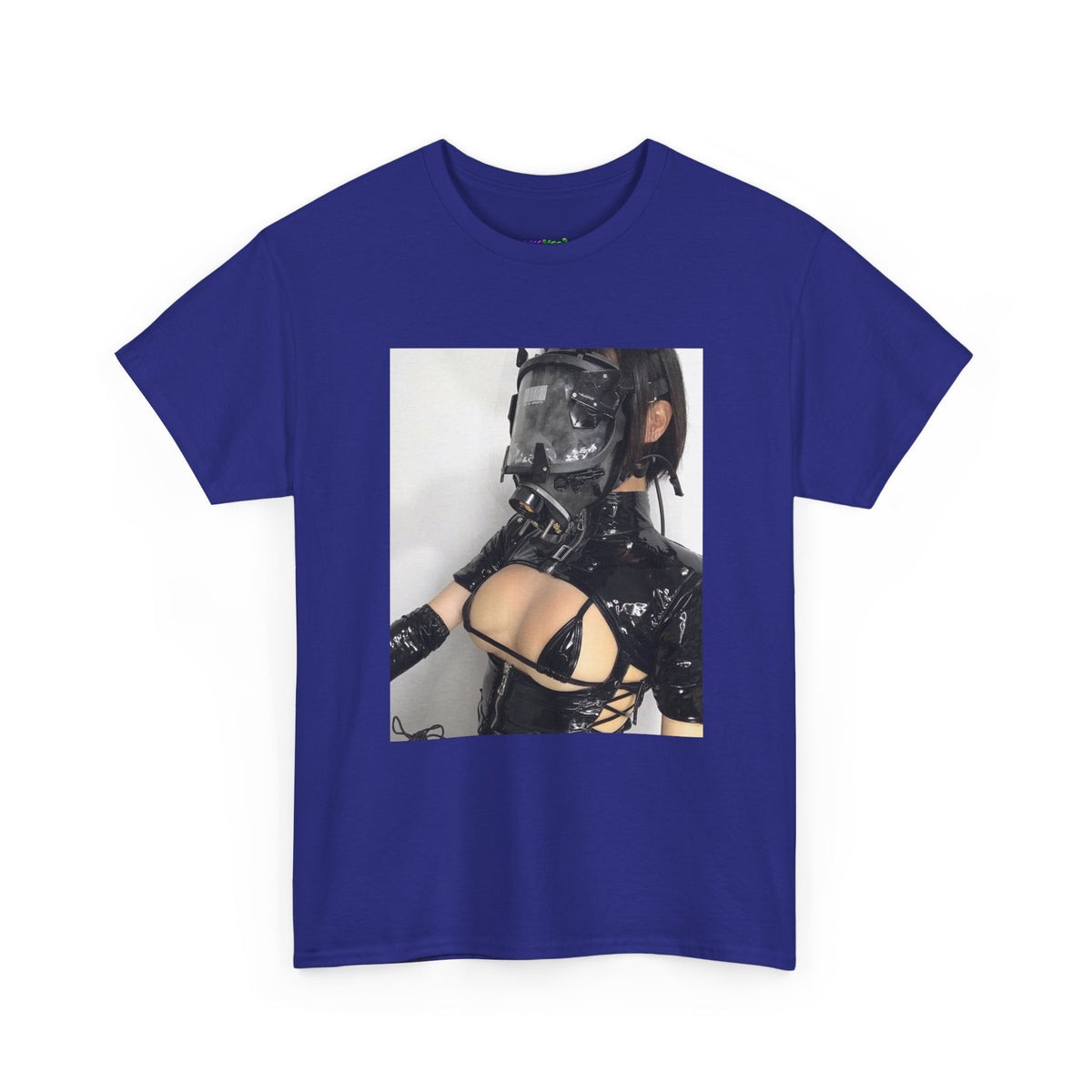 Figure Wearing Gas Mask Tee