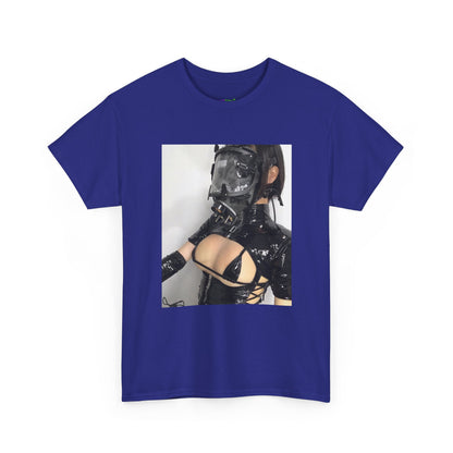 Figure Wearing Gas Mask Tee