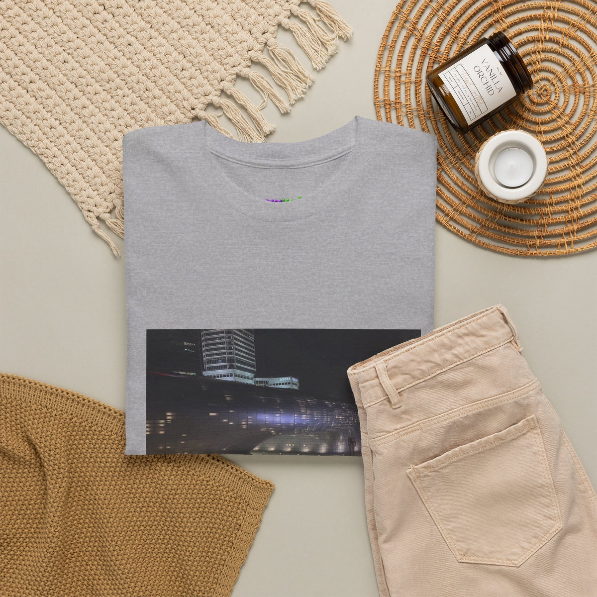 Space Station Floating Above Earth Tee
