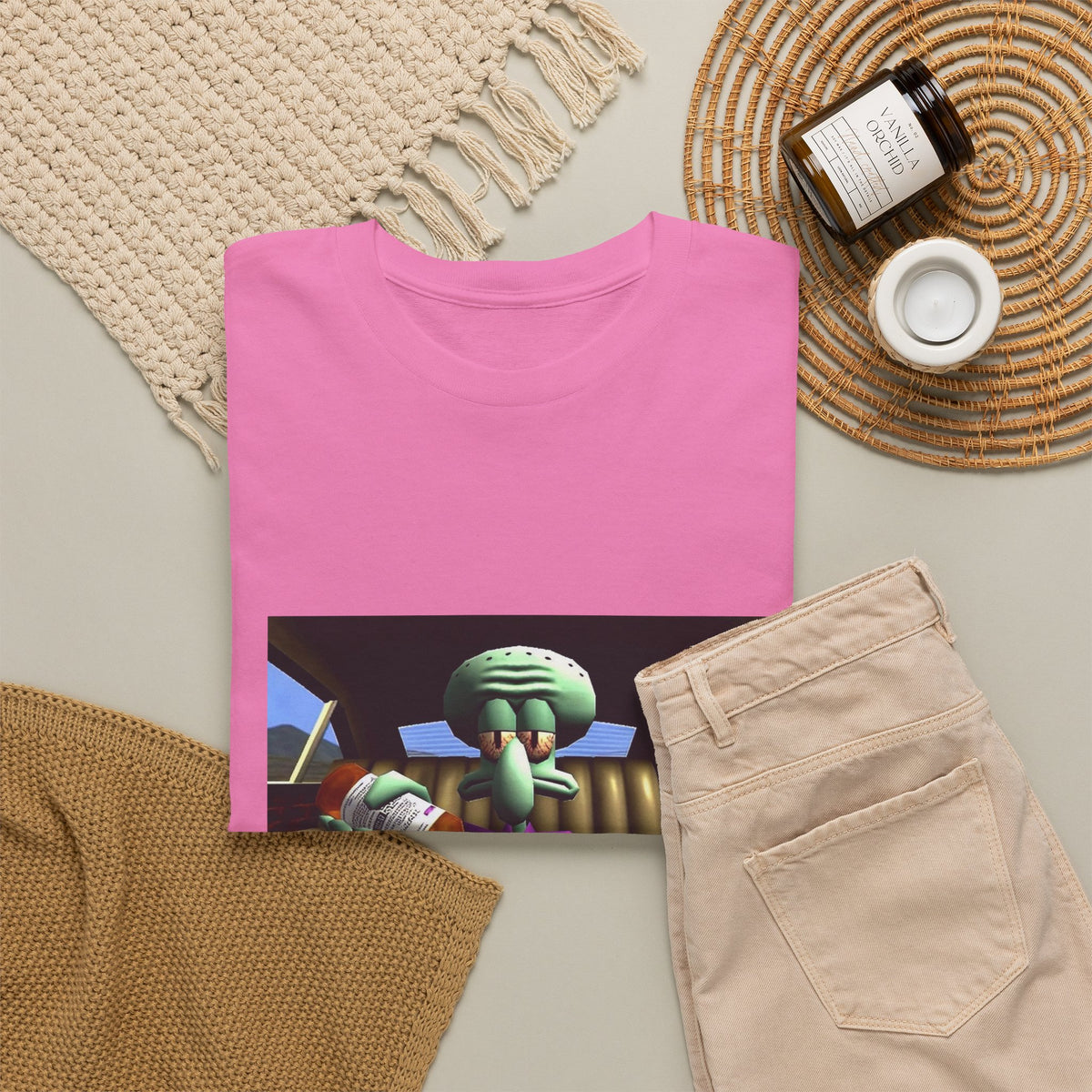 Squidward Pouring Lean In Car Tee
