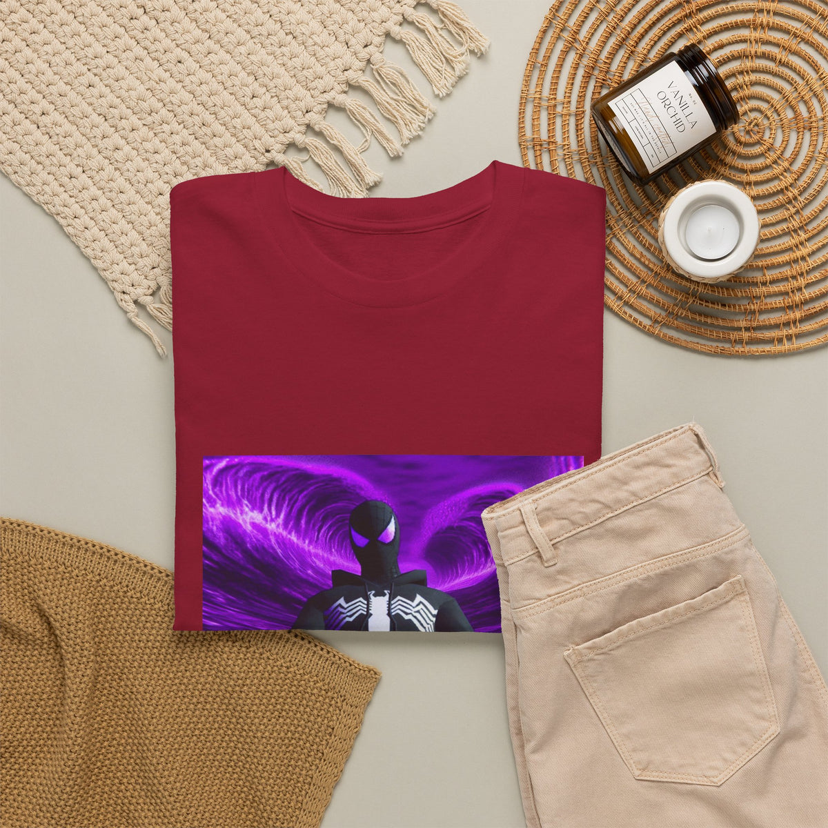 Black Spider-Man Chilling with Lean in Purple Haze