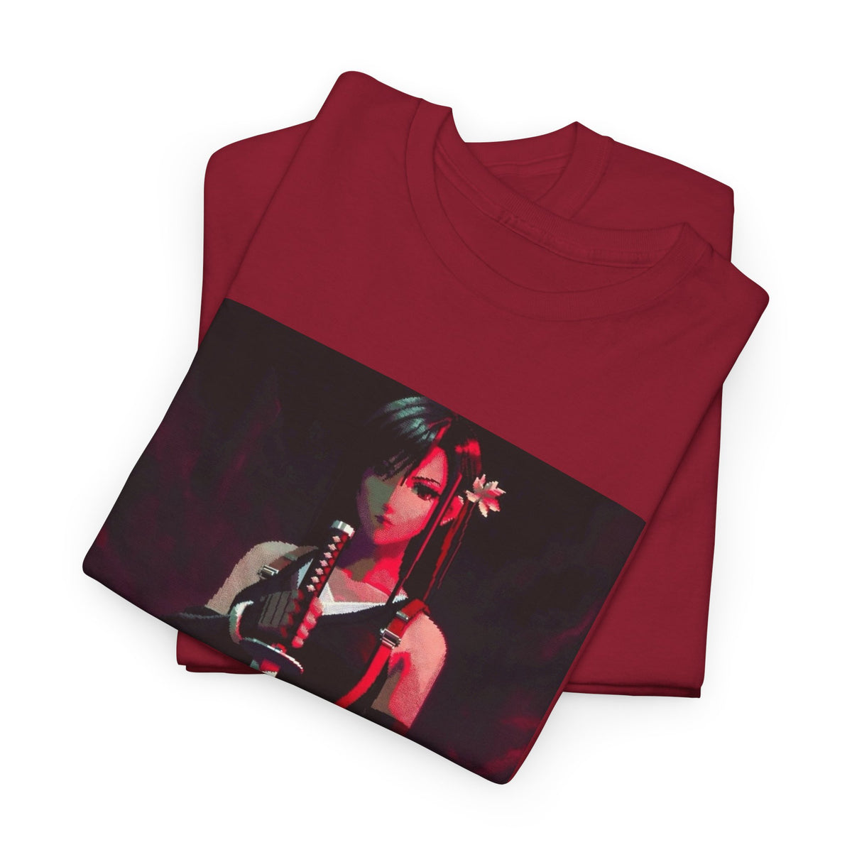Pixel Tifa Lockhart With Katana Tee