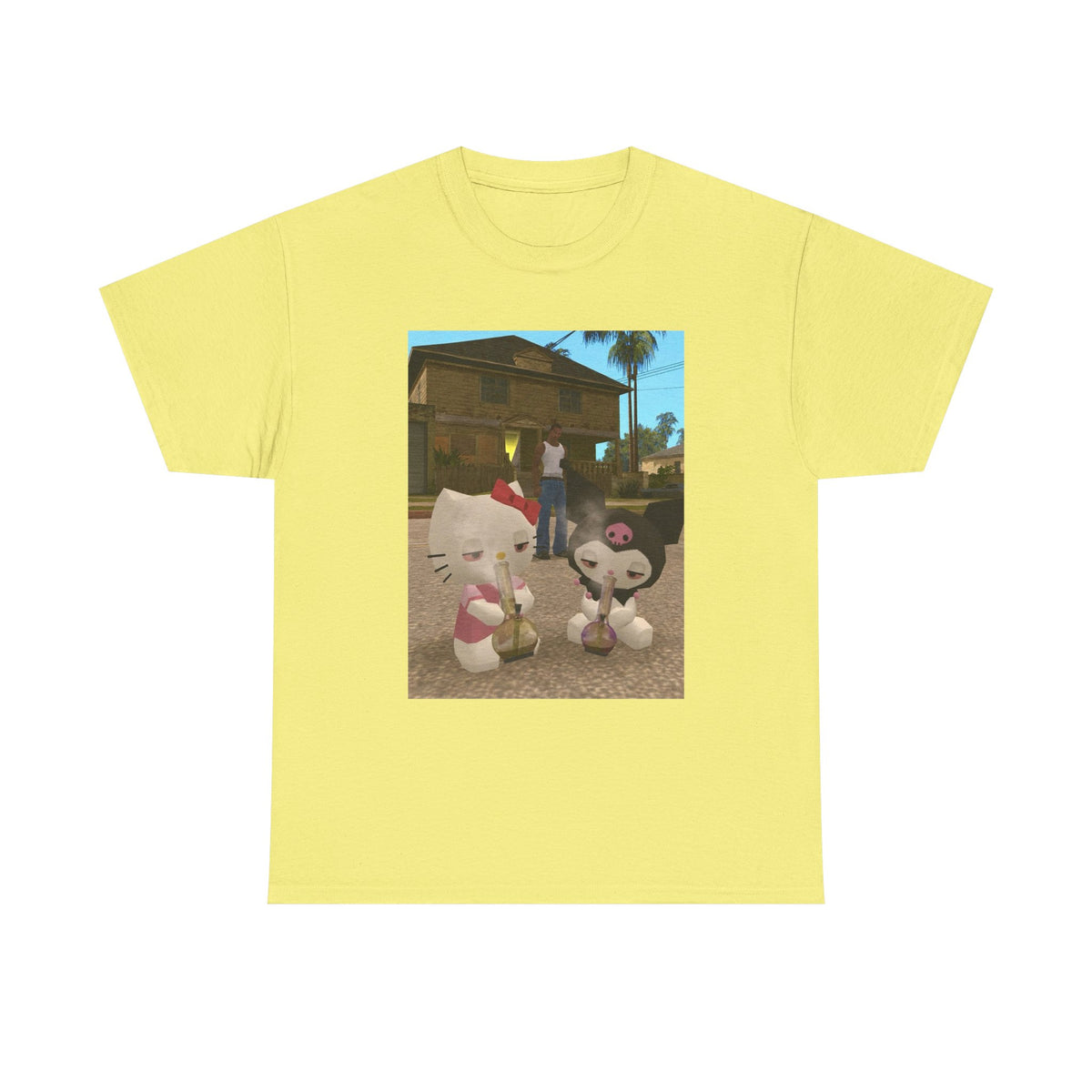CJ And High Sanrio Characters In Grove Street Tee