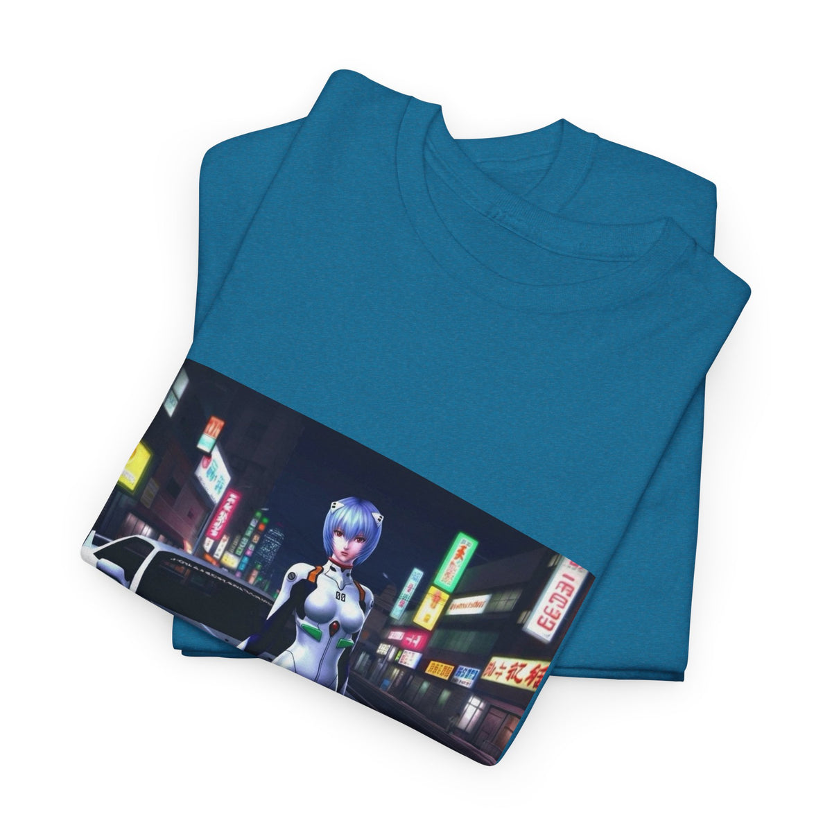 Rei Ayanami Leaning On JDM Car