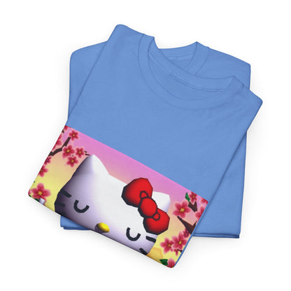 Kitty Meditating and Flipping Bird Tee