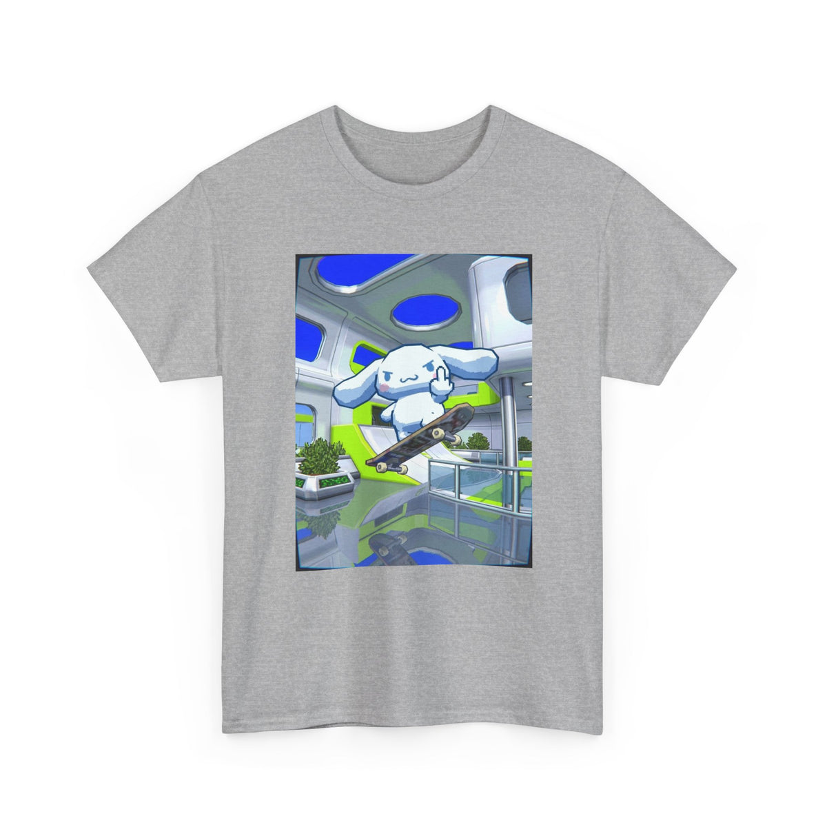 Cinnamoroll Skater Flipping Off Tee