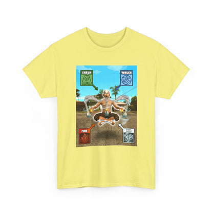 Meditating Avatar Bending All Elements Tee