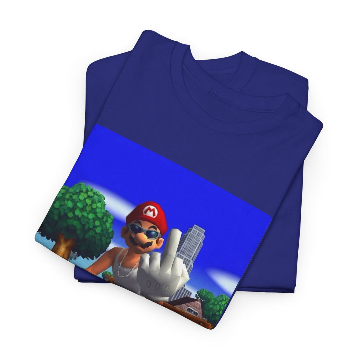Thug Mario Flipping The Bird Tee