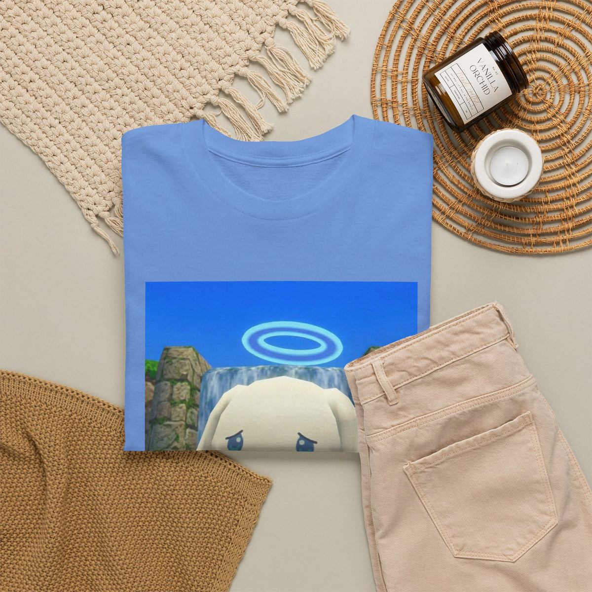 Angel Cinnamoroll Floating By Waterfall Tee
