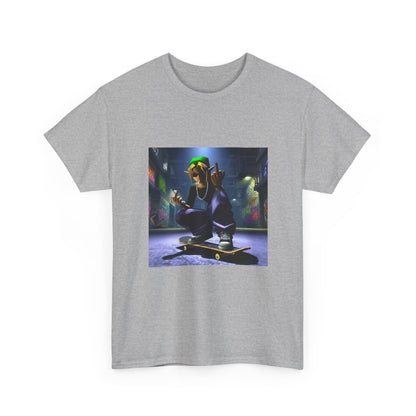 Edgy Ocarina Link Skater Flipping Off Tee