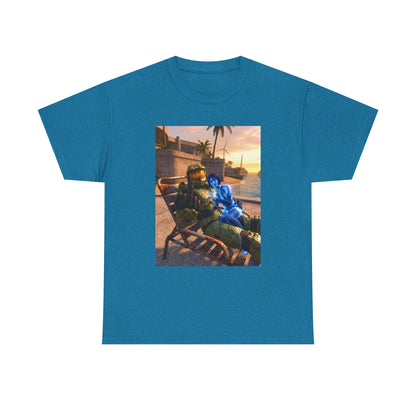 Master Chief Chilling With Cortana Beachside