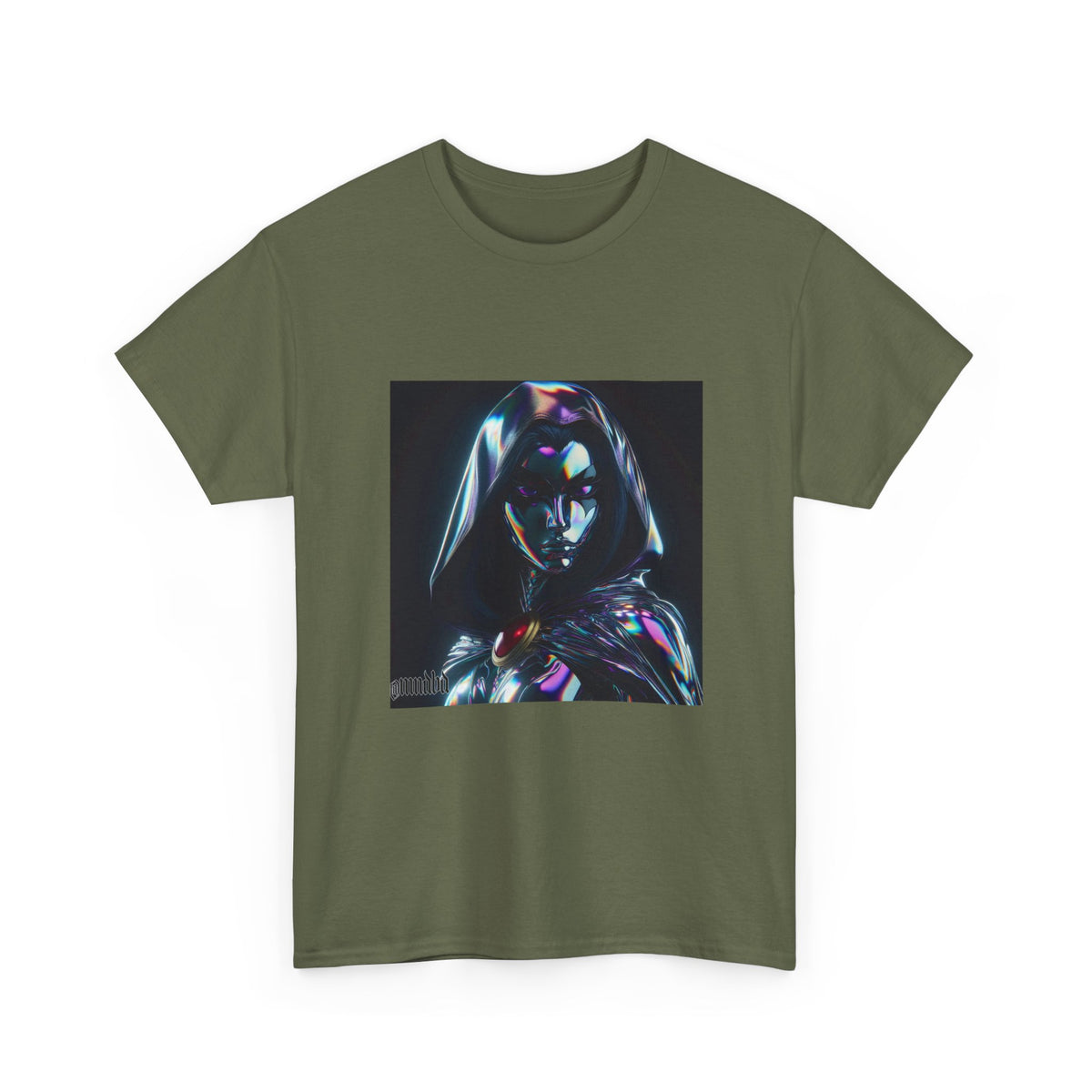 Holographic Raven Sorceress Shimmers Mysteriously
