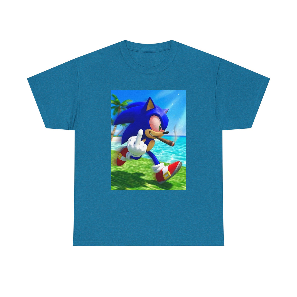 Stoned Sonic Giving The Finger Tee