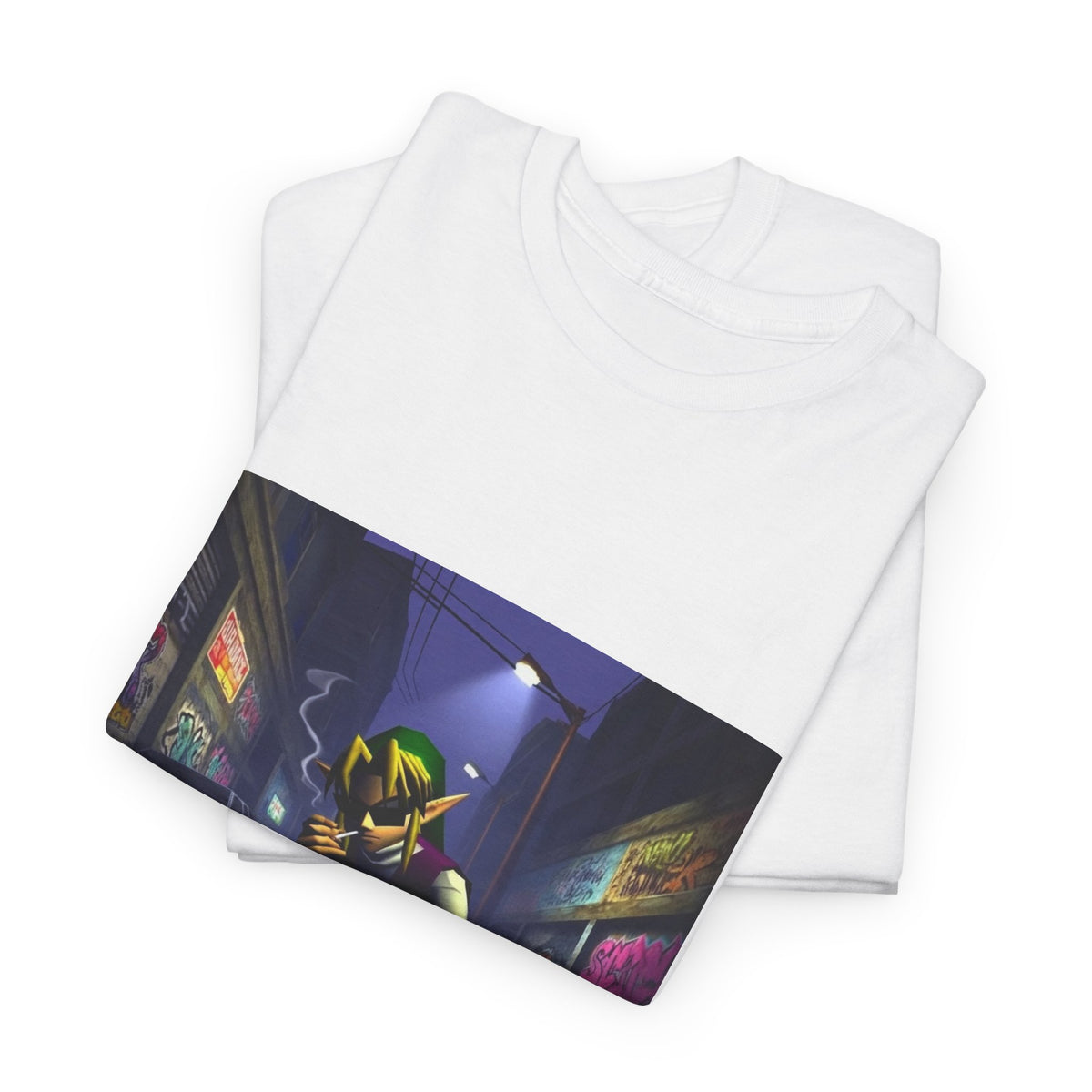Streetwise Elf Smoking In Alley Tee