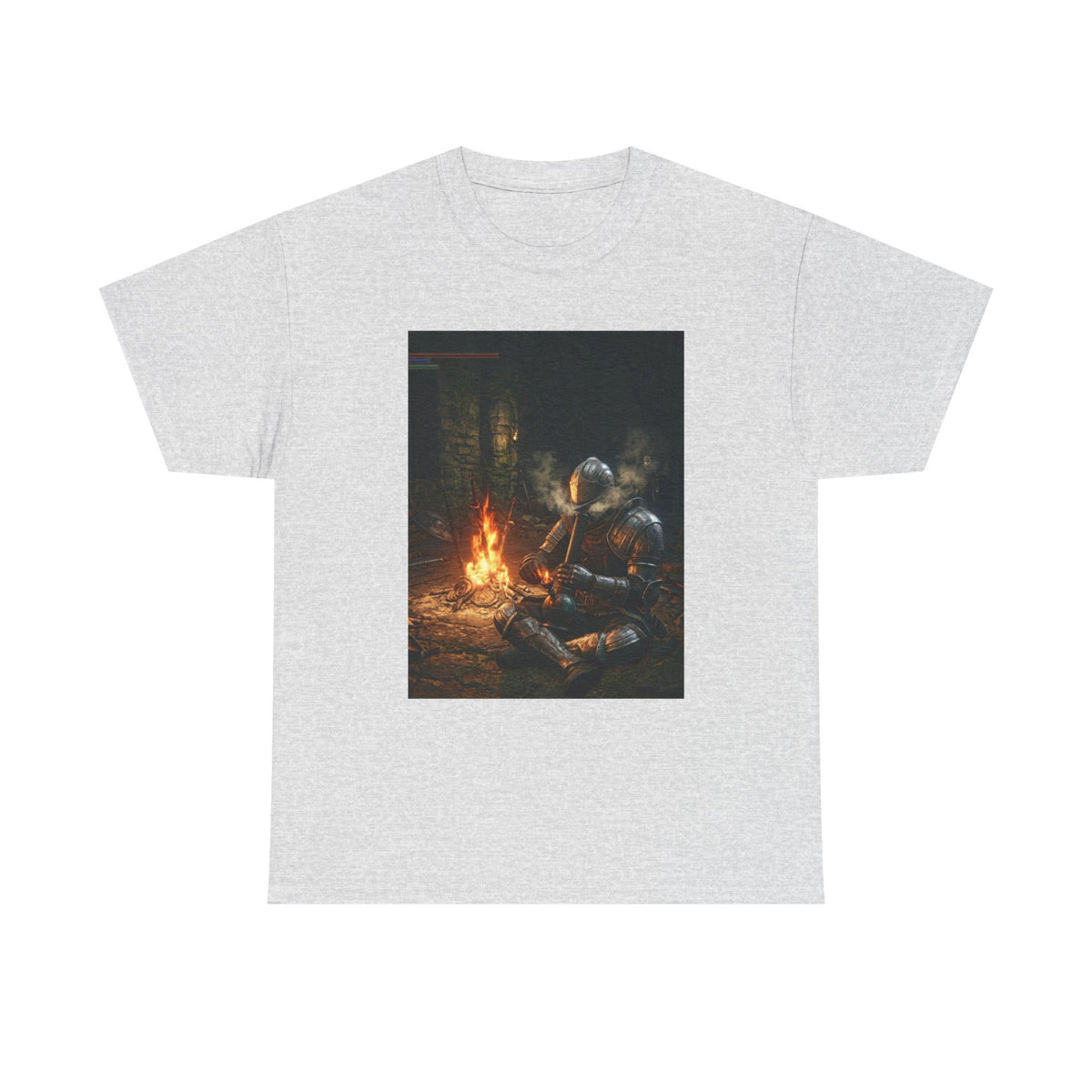 Armored Knight Smoking Bong By Bonfire