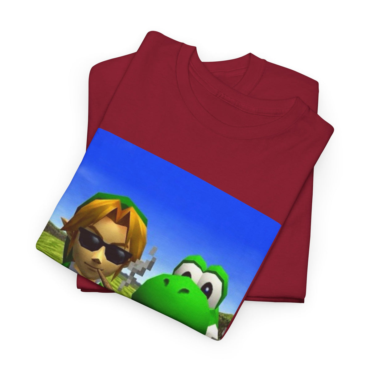 Link And Yoshi Flipping Off The World