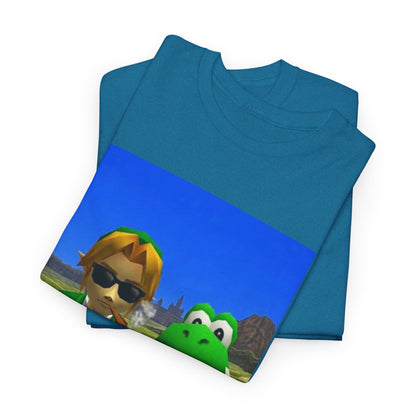Link And Yoshi Smoking With Attitude