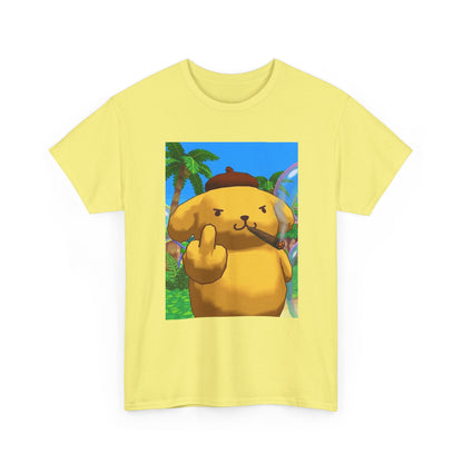 Pompompurin Smoking Blunt Flipping Bird Tee