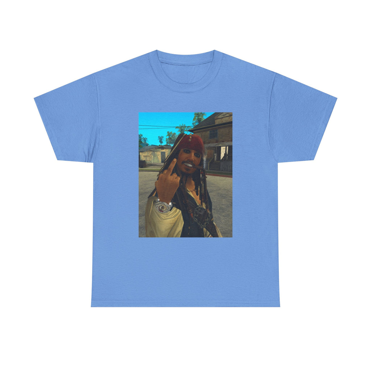 Gangster Jack Sparrow Flipping The Bird Tee