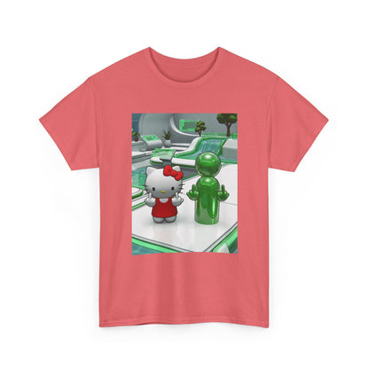 Cute Kitty And Green Dude Flipping Off