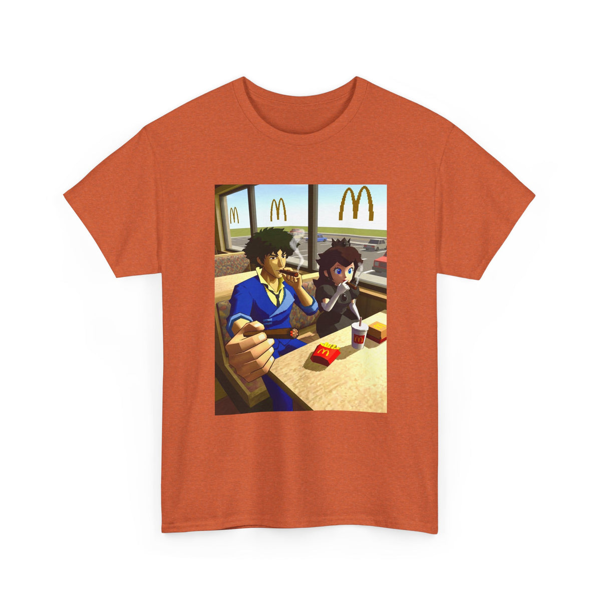 Spike Spiegel And Bowser Jr. Smoking Tee