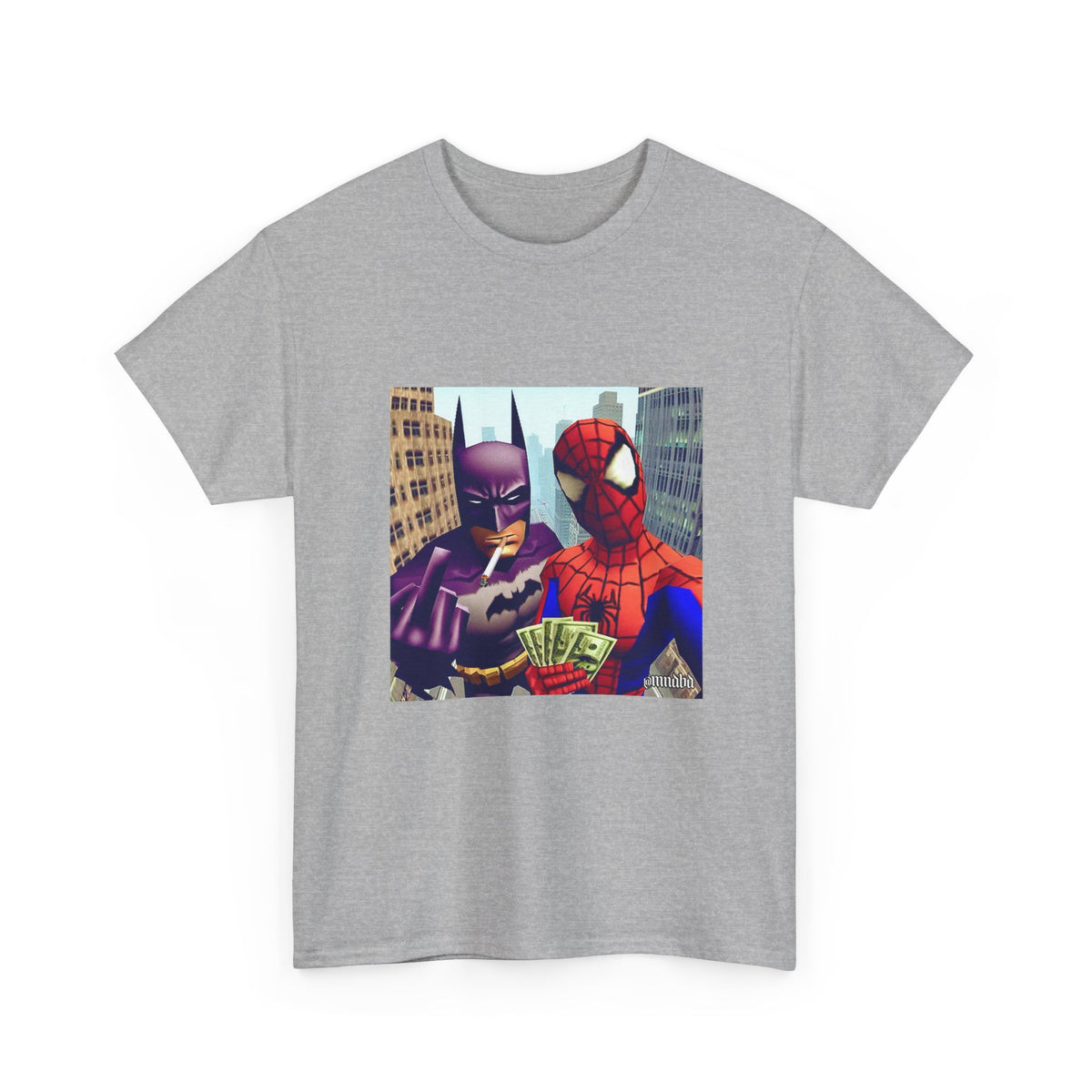 Batman Smoking, Spidey With Stacks Tee
