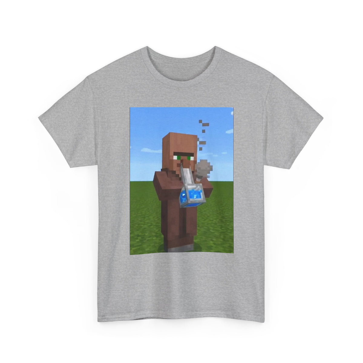 Villager Enjoying A Blocky Bong Hit